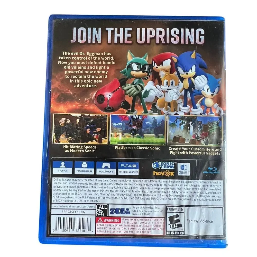PS4 Sega Sonic Forces PlayStation 4 video game